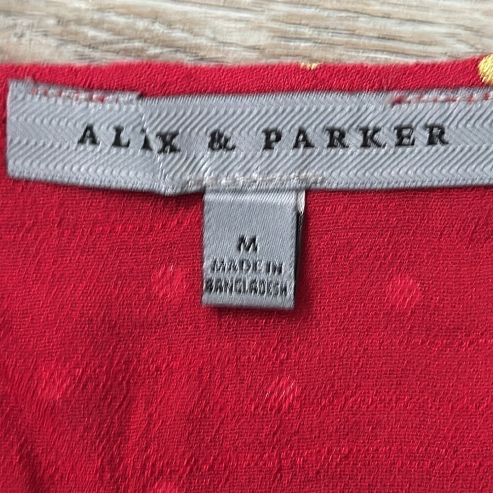 Alex and Parker dress size medium red gold, polkadots soft girl - Picture 7 of 9